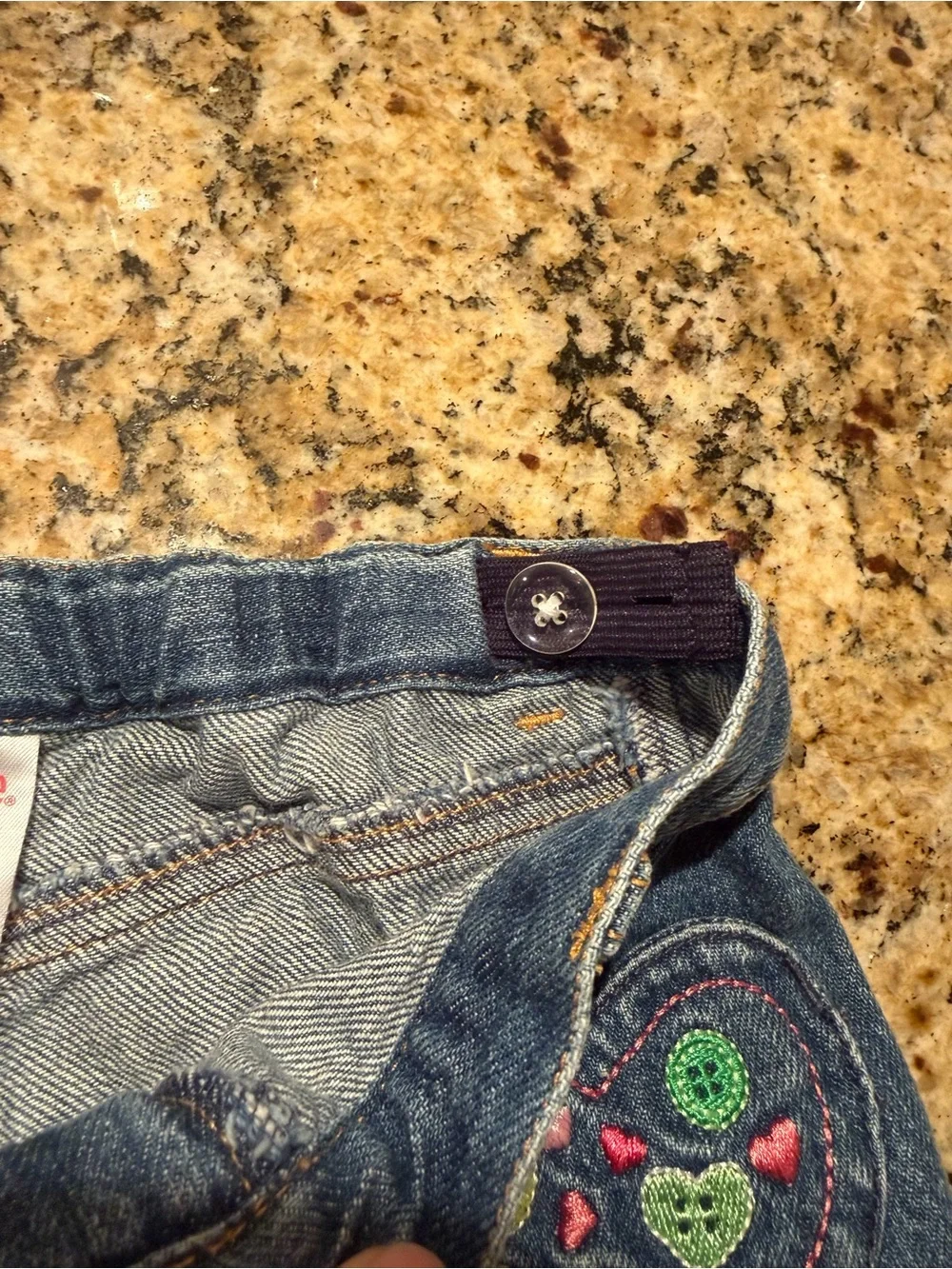 Vintage 2005 Gymboree Girls Heart Embroidered Flare Jeans - Size 2T / 2 Years